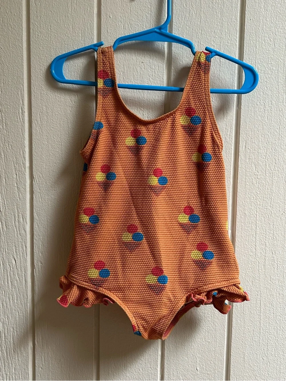 Tiny Cottons Orange Polka Dot One-Piece Swim Suit for Girls